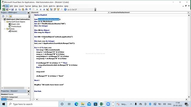 Send bulk mail with attachment using VBA |Send E-Mail in VBA Excel through Microsoft Outlook |Hindi смотреть онлайн