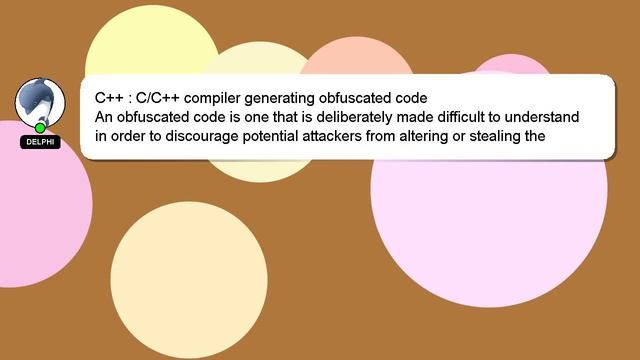 C++ : C/C++ compiler generating obfuscated code смотреть онлайн