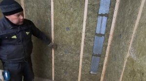 Баня из блоков часть № 6. Утепление парилки и вентиляция