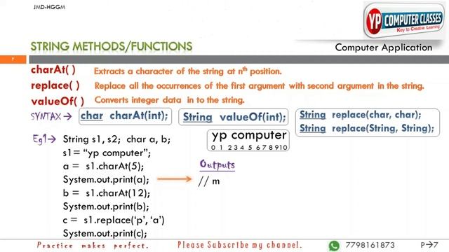 All String Functions in Java of icse class 10 | String Methods in Java | YP Computer Classes смотреть онлайн