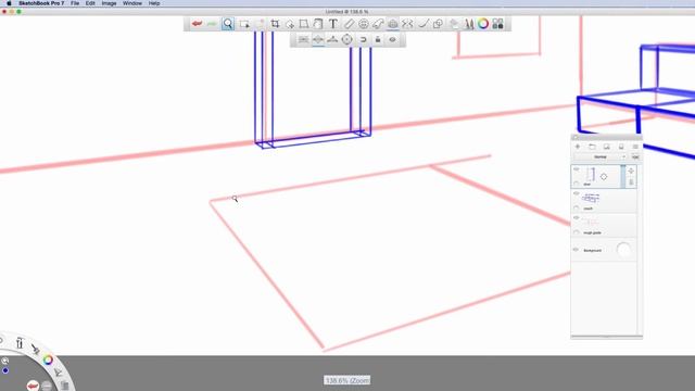 Drawing Backgrounds for Animation in Two-Point Perspective - Sketchbook Pro 7 смотреть онлайн