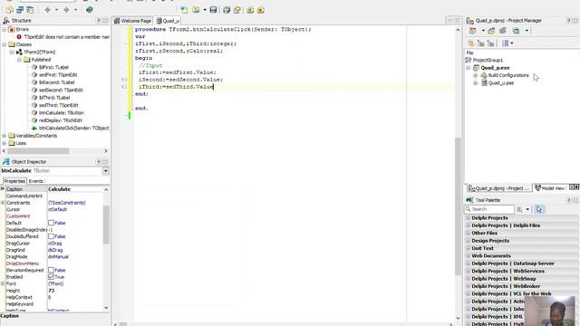 Quadratic formula in Delphi programming смотреть онлайн