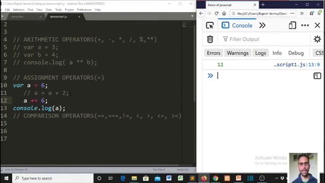 WHAT IS OPERATOR | WHAT IS ARITHMETIC AND ASSIGNMENT OPERATOR -JAVA SCRIPT-PART-5(A) смотреть онлайн