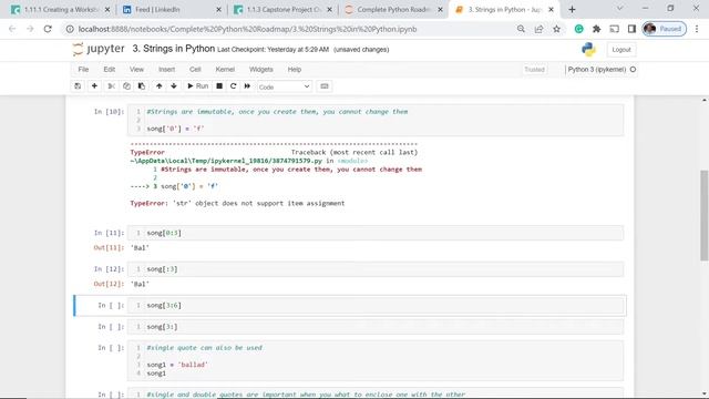 3.STRINGS IN PYTHON | ACQUIRING PYTHON CODING SKILLS смотреть онлайн
