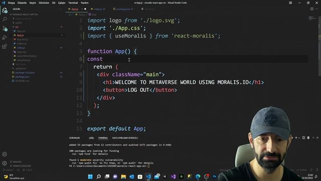 How to Create a simple Login using ReactJs, Moralis.io and MetaMask wallet interface смотреть онлайн