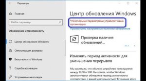 Некоторыми параметрами управляет ваша организация Windows 10 как убрать эту надпись?