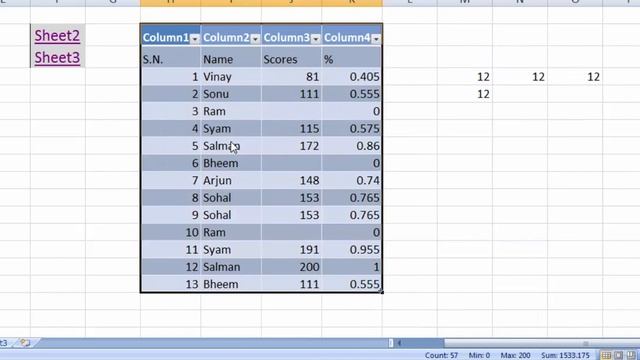 How to create table in excel, Excel Shortcut keys in hindi, CTRL R, S, T, U & V with example. смотреть онлайн