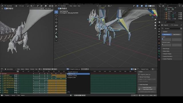 Создание фентези сцены в Blender и UE5 - Часть 4. Создание анимаций модели в Blender. смотреть онлайн