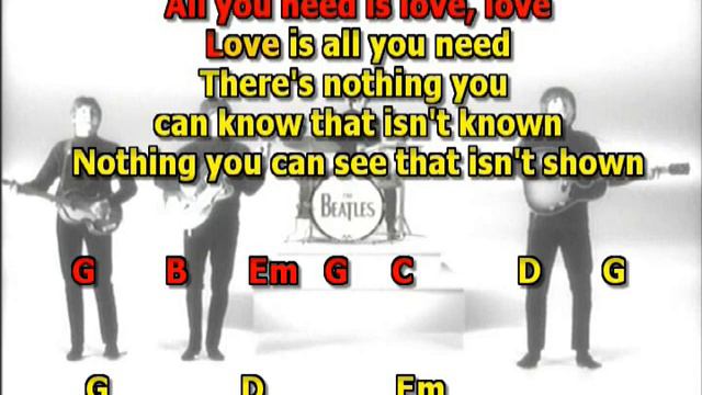 All you need is Love Beatles lead vocals mizo lyrics chords cover смотреть онлайн