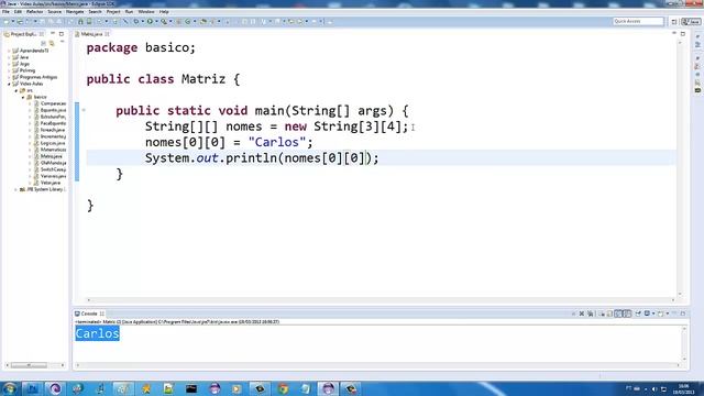 Aula de Java 015 - Matriz, Tabela de dados смотреть онлайн