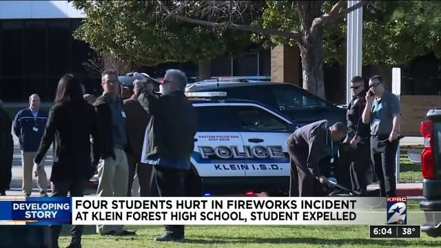 Students return to school after firework explodes in Klein Forest High School cafeteria смотреть онлайн