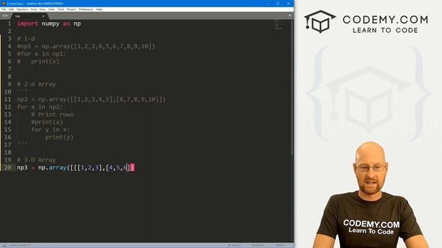 Iterating Through Numpy Arrays - Numpy For Machine Learning 6 смотреть онлайн