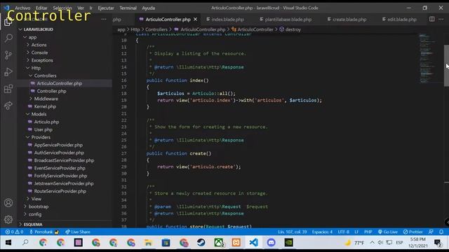 CRUD (Create Read Update Delete) Laravel 8 - Bootstrap 5 смотреть онлайн