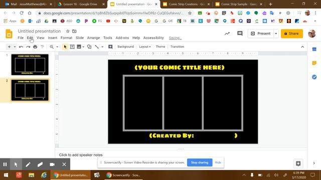 Comic Strip Creations in Google Slides смотреть онлайн