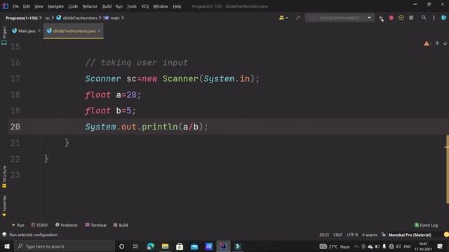 Write a Java Program to Divide Two Numbers and Print on the Screen | Java Basic Exercise 2021 | HC смотреть онлайн