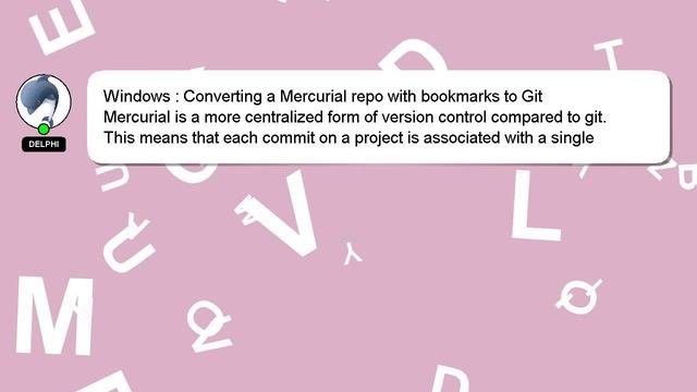 Windows : Converting A Mercurial Repo With Bookmarks To Git