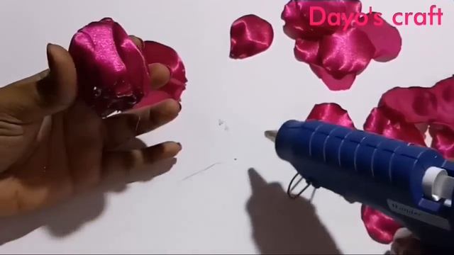 DIY- Fabric flower- 2- Dark pink Rose Blossom смотреть онлайн