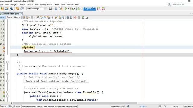 Generate Random Letters of Alphabet | Java смотреть онлайн