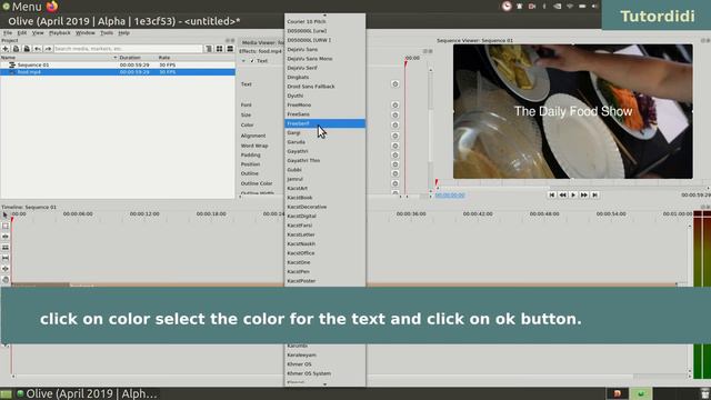 Add Simple Text - Olive Video Editor Tutorial #18 смотреть онлайн