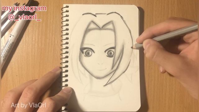 Easy anime drawing, how to draw SAKURA HARUNO from NARUTO | Простой аниме рисунок, САКУРА ХАРУНО ? смотреть онлайн
