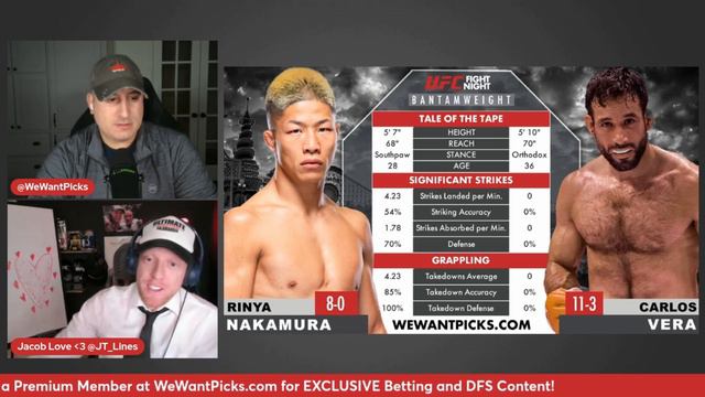 UFC 298: Rinya Nakamura Vs. Carlos Vera Prediction, Bets & DraftKings
