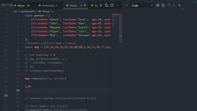 reduce method in Javascript| javascript array methods | reactjs interview| JS interview questions смотреть онлайн