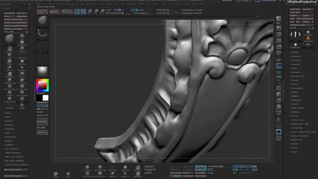 Modeling a carved table. Part 1: Zbrush sketch (Russian language) смотреть онлайн