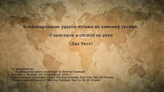 Комбинирование ударов ногами по нижнему уровню с приседом и опорой на руки. (Дан Тест) смотреть онлайн