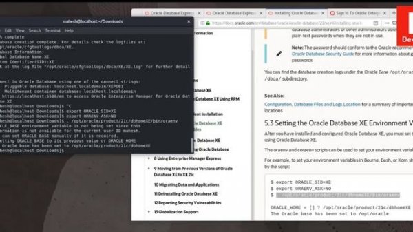 Oracle 21c XE Database on Linux - How to Install, Setup and Config for Oracle Linux
