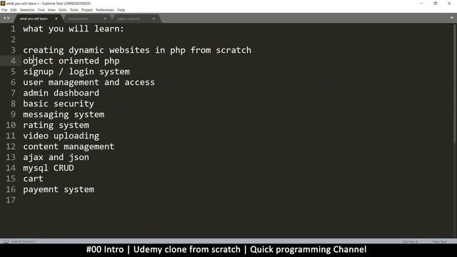 #00 Intro | Udemy clone from scratch in php | Quick programming tutorial смотреть онлайн