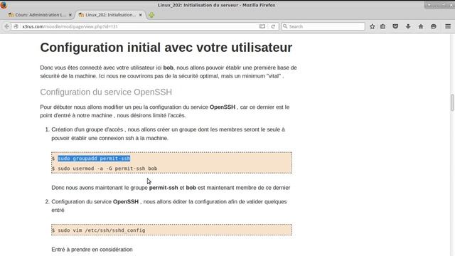 Linux 202 ( Cours 30 - Initialisation D'un Nouveau Serveur )