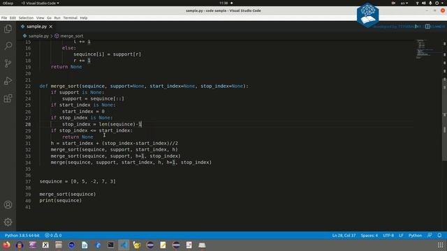 Алгоритмы. Сортировка слиянием. Рекурсивный алгоритм. Реализация на Python и Java. смотреть онлайн