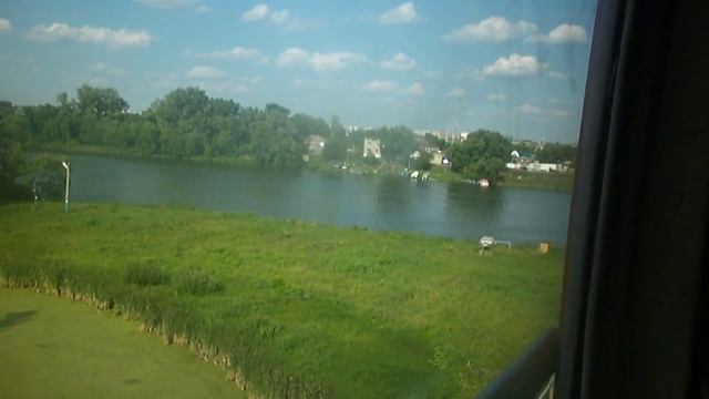 Станции Пенза-1 и Пенза-2 из окна скорого фирменного поезда смотреть онлайн