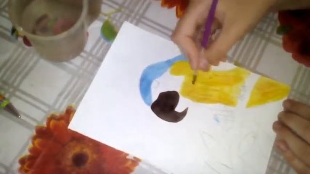 Рисуем Попугая красками смотреть онлайн