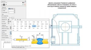 Обозначение стандартного сварного шва по ГОСТ 2.312-72 ЕСКД