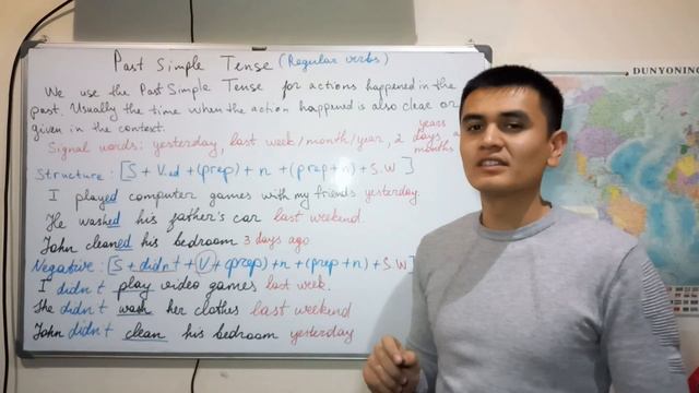 Past Simple Tense (Regular verbs) | O'tgan Oddiy Zamon (To'g'ri Fe'l) смотреть онлайн