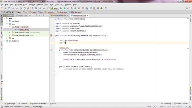 #10 Android studio tutorial - How to count number of Button clicks in Android. NEW смотреть онлайн