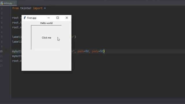 Python GUI Tutorial using Tkinter | Create Buttons - دورة الواجهات الرسومية смотреть онлайн