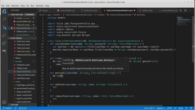 Database Model Part 5 (Play using Scala) смотреть онлайн