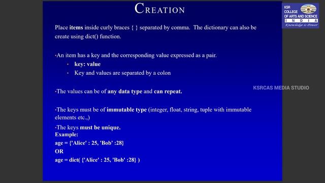 Python Set and Dictionary | Mrs.D.P.Savithiri | Computer Science | KSRCAS | Media Centre смотреть онлайн