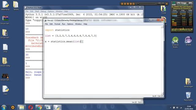 PYTHON 3.5 Tutorial Bahasa Indonesia - [18] Statistika смотреть онлайн