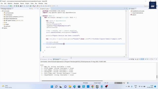 Read CSV File in Spark | Scala смотреть онлайн