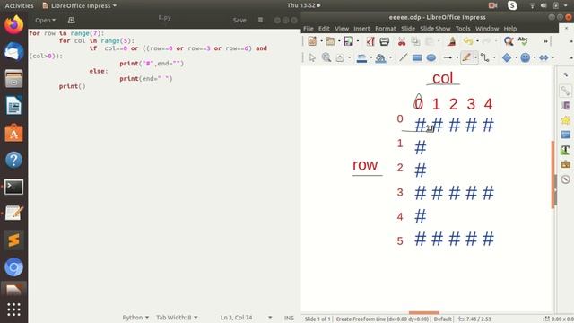Printing E Hash '#' shape in Python - Pattern of Python Programming смотреть онлайн