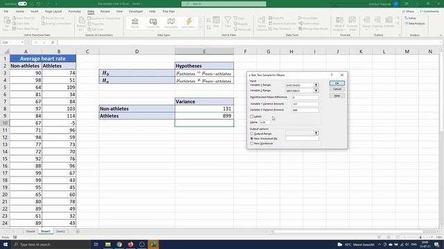 Two Sample Z test in Excel смотреть онлайн