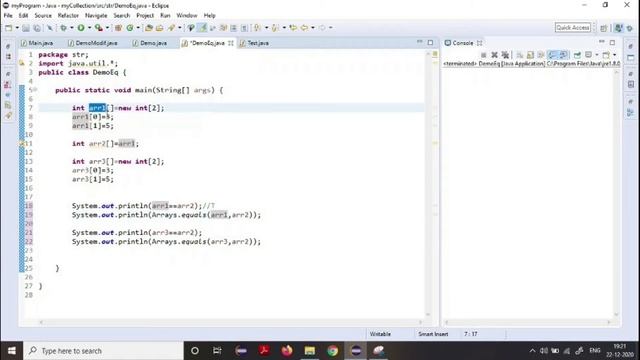 equals() vs == | Java | Simpel Explanation with Program смотреть онлайн