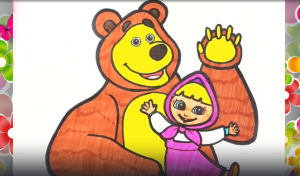 Рисуем Машу и медведя из мультика