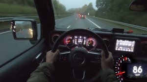 Jeep Wrangler Unlimited Rubicon максимальная скорость автобан POV
