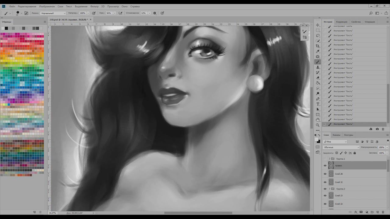 Небольшая коррекция прошлогоднего рисунка смотреть онлайн