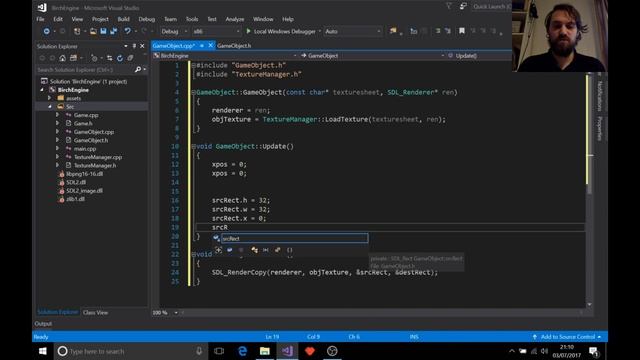 How To Make A Game #5 : Creating The GameObject Class : C++ And SDL2 Tutorial смотреть онлайн