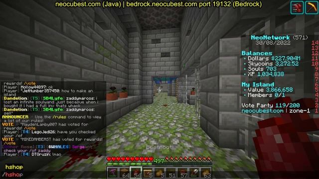 My Castle Has a HUGE SECRET in Minecraft Skyblock | (300 Days Part 6) смотреть онлайн